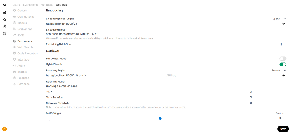 embedding and retrieval setting