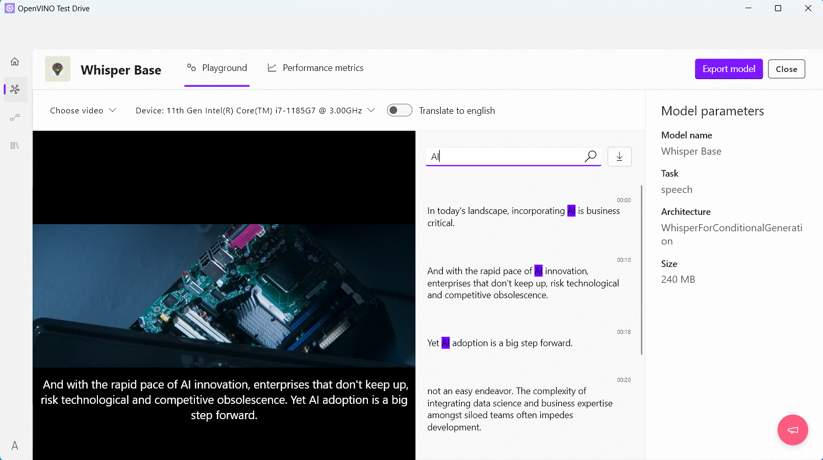 importing a visual language model for image analysis