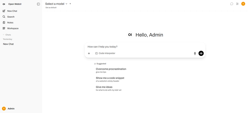 get started with Open WebUI