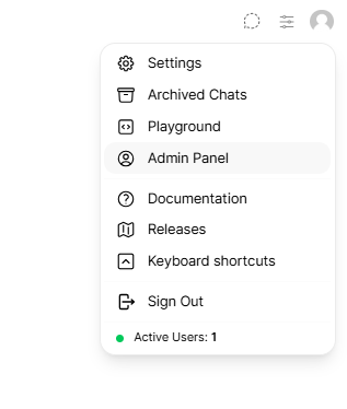 admin panel